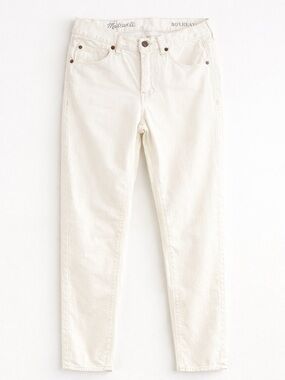 Madewell Boyfriend ivory denim Straight mid Rise Jeans size 27